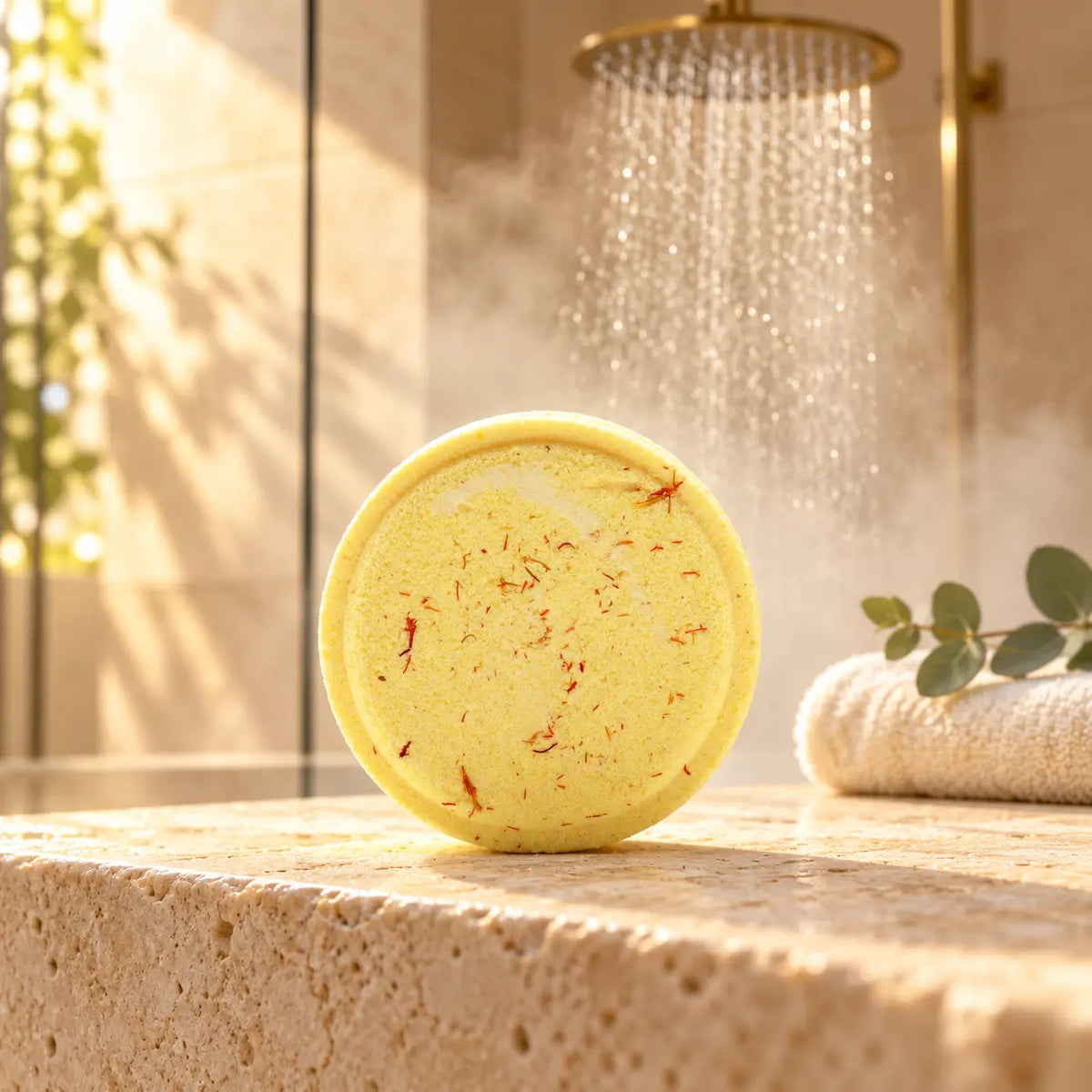 Zen Douche Steamer Zonneschijn Geluk in een warme, zonnige douchesfeer.